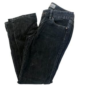 Loft Slim & Straight Worn Wash Gray Corduroy Jeans Size 6